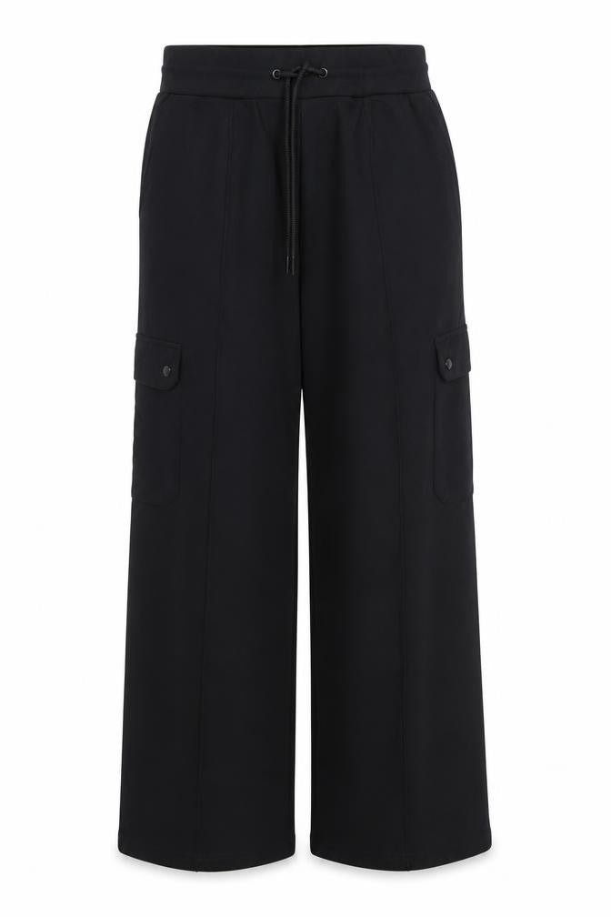 Marks & Spencer Women Black Size 10 Cargo Trousers Drawstring Pockets