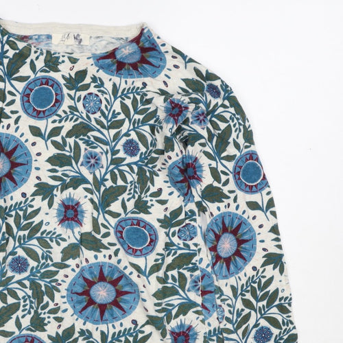 Seasal Women’s Multicoloured Floral Jersey Long Sleeve T-Shirt UK 8