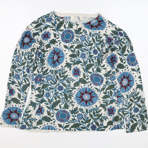 Seasal Women’s Multicoloured Floral Jersey Long Sleeve T-Shirt UK 8