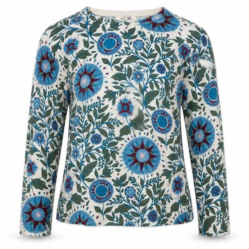 Seasal Women’s Multicoloured Floral Jersey Long Sleeve T-Shirt UK 8