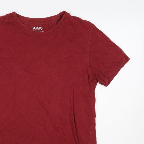 FatFace Men’s Red Cotton Crew Neck Logo T-Shirt Size M