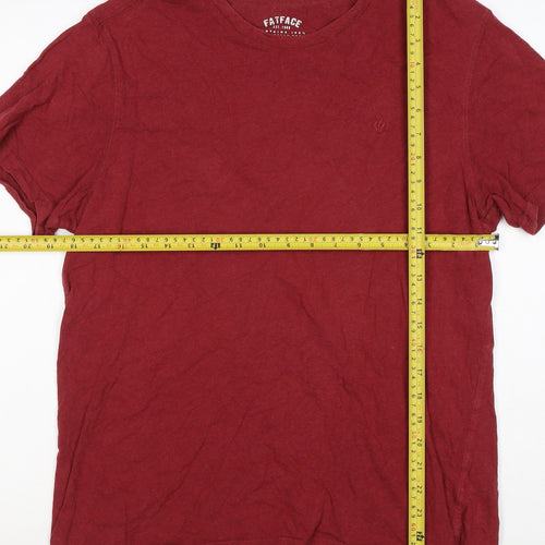 FatFace Men’s Red Cotton Crew Neck Logo T-Shirt Size M
