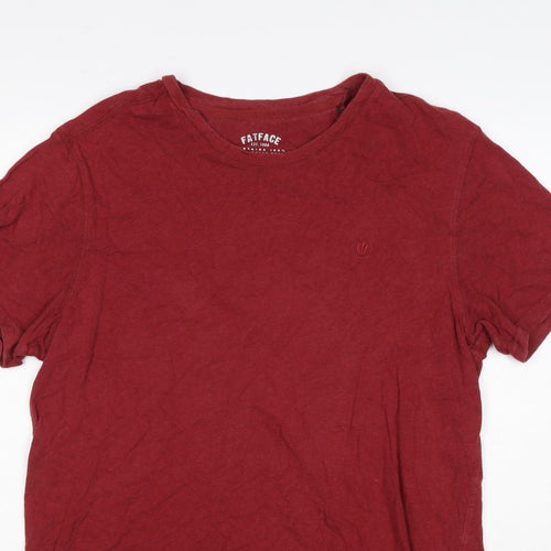 FatFace Men’s Red Cotton Crew Neck Logo T-Shirt Size M