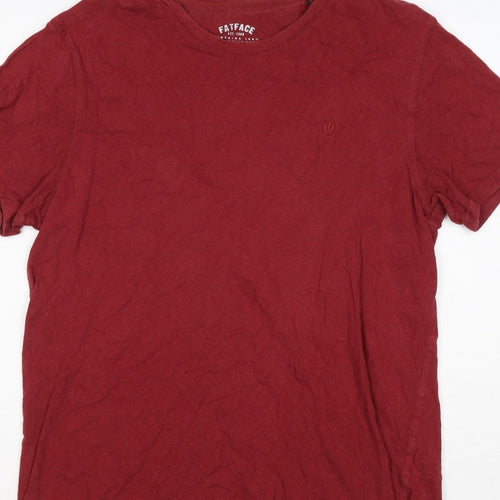 FatFace Men’s Red Cotton Crew Neck Logo T-Shirt Size M