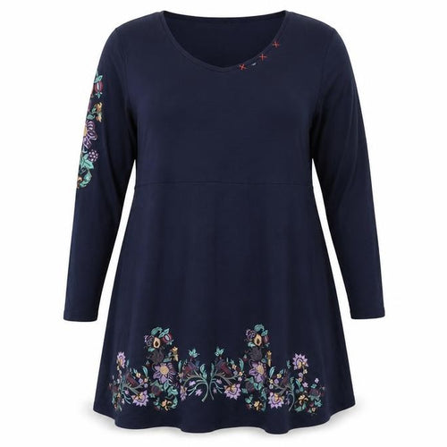 Desigual Women Navy Floral A-Line Knee Length V-Neck Dress UK 18