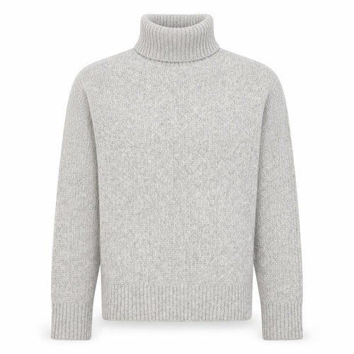 Marks and Spencer Women Grey S Ribbed Roll Neck Knit Jumper