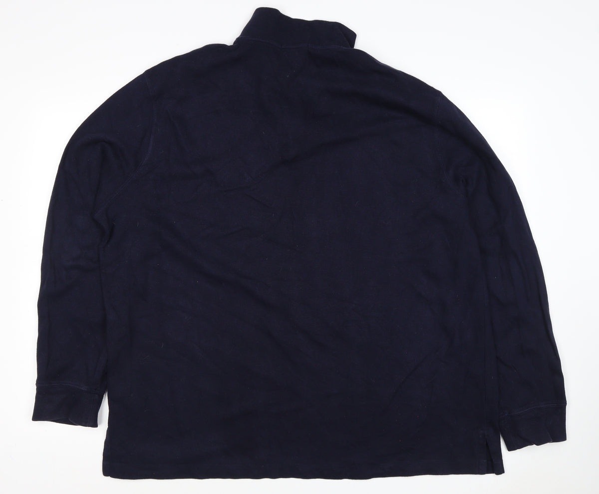 Polo Ralph Lauren Men’s Blue XL 1/4 Zip Estate Rib Sweatshirt