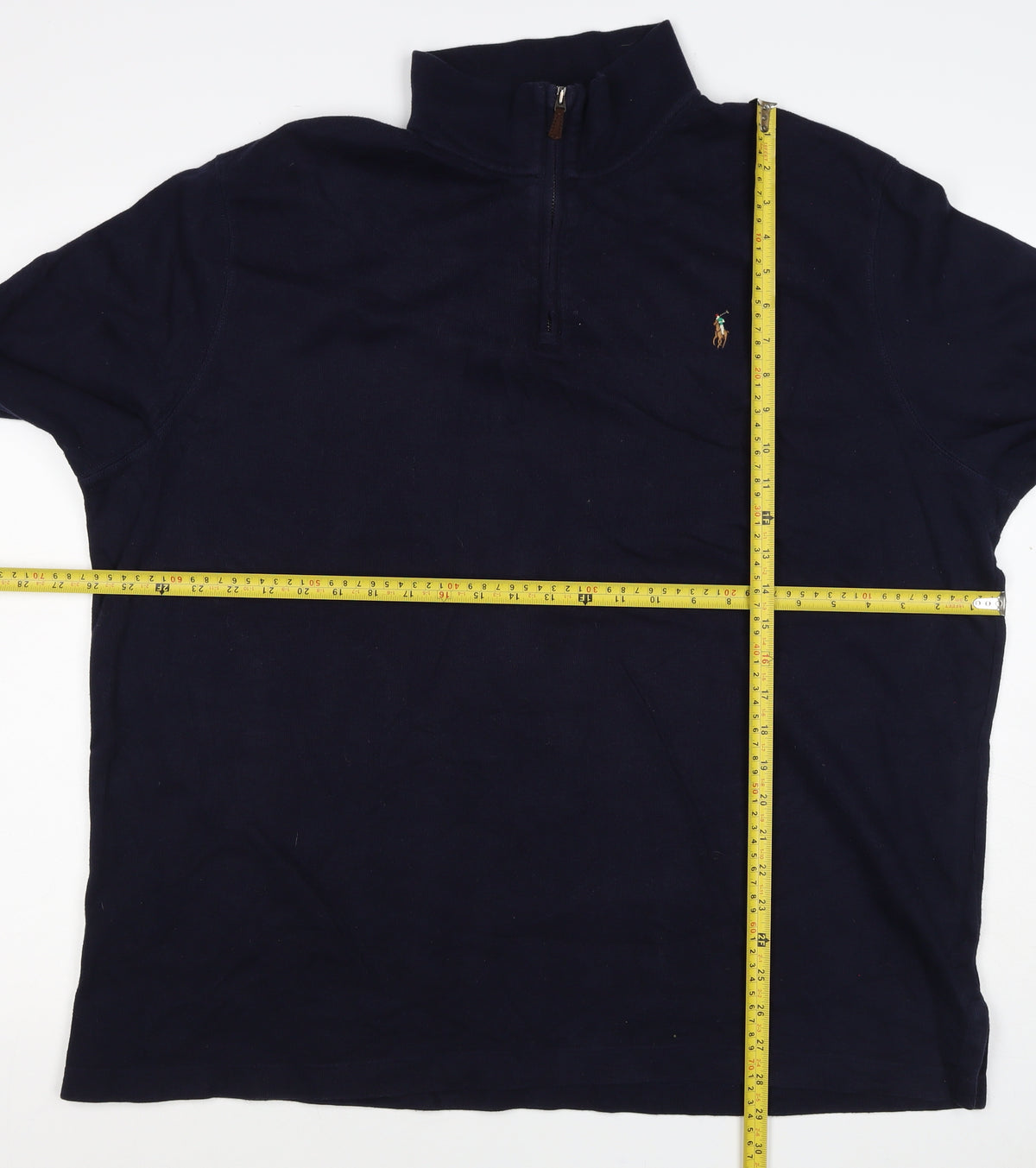 Polo Ralph Lauren Men’s Blue XL 1/4 Zip Estate Rib Sweatshirt