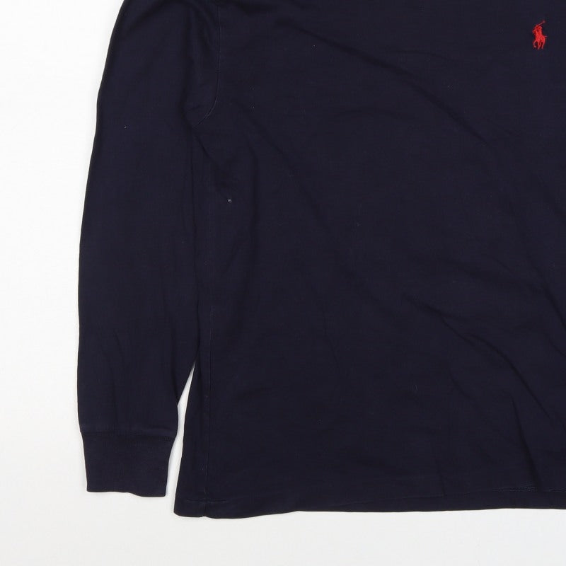 Polo Ralph Lauren Men's Navy XS Long Sleeve Crew Neck Logo T-Shirt