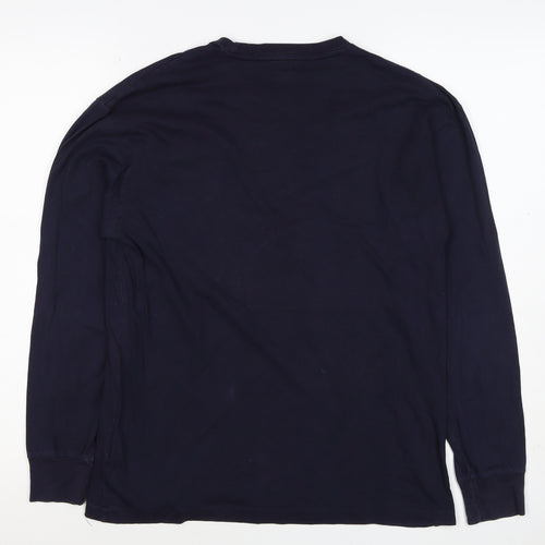 Polo Ralph Lauren Men's Navy XS Long Sleeve Crew Neck Logo T-Shirt