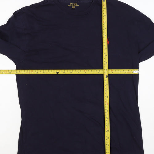 Polo Ralph Lauren Men's Navy XS Long Sleeve Crew Neck Logo T-Shirt