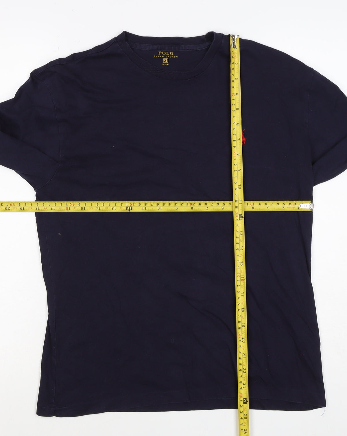 Polo Ralph Lauren Men's Navy XS Long Sleeve Crew Neck Logo T-Shirt