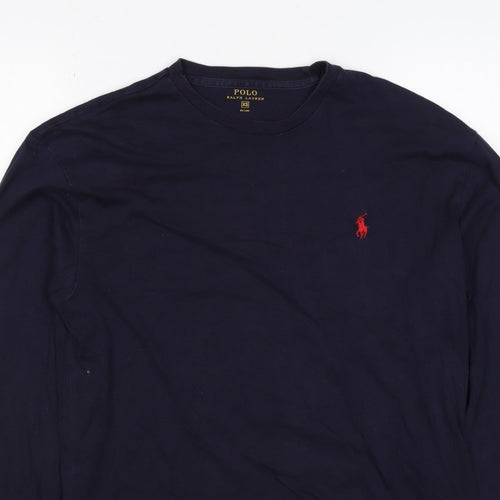 Polo Ralph Lauren Men's Navy XS Long Sleeve Crew Neck Logo T-Shirt