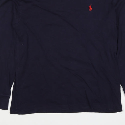 Polo Ralph Lauren Men's Navy XS Long Sleeve Crew Neck Logo T-Shirt
