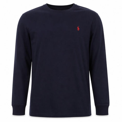 Polo Ralph Lauren Men's Navy XS Long Sleeve Crew Neck Logo T-Shirt