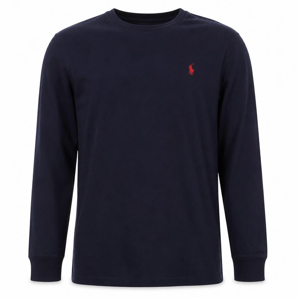 Polo Ralph Lauren Men's Navy XS Long Sleeve Crew Neck Logo T-Shirt