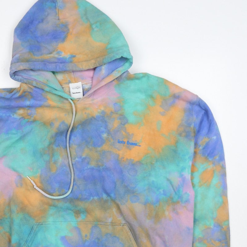 Additional view of Iets Frans women’s multicoloured l tie dye pullover hoodie embroidered logo