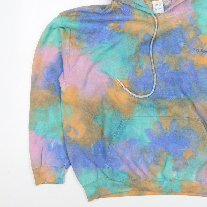 Additional view of Iets Frans women’s multicoloured l tie dye pullover hoodie embroidered logo