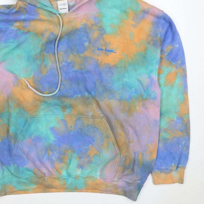 Additional view of Iets Frans women’s multicoloured l tie dye pullover hoodie embroidered logo