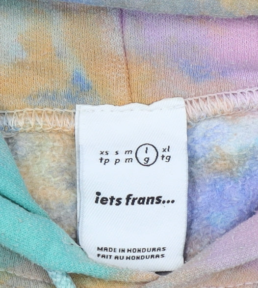 Additional view of Iets Frans women’s multicoloured l tie dye pullover hoodie embroidered logo