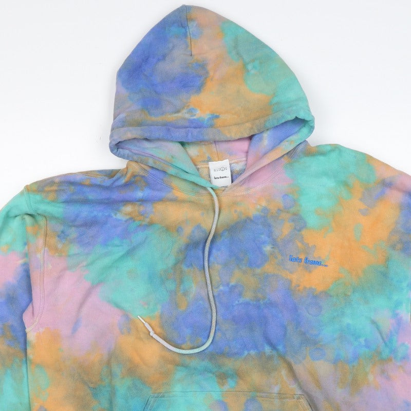 Additional view of Iets Frans women’s multicoloured l tie dye pullover hoodie embroidered logo