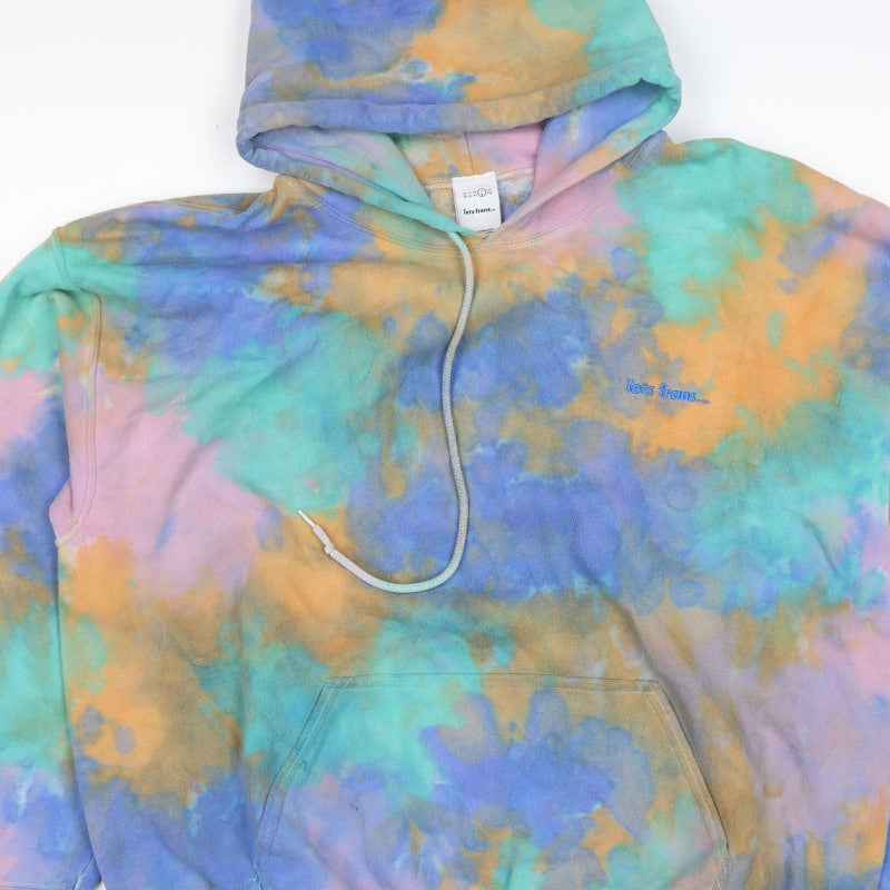 Additional view of Iets Frans women’s multicoloured l tie dye pullover hoodie embroidered logo