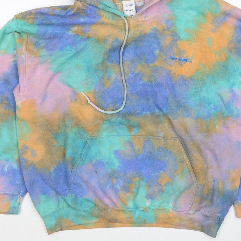 Additional view of Iets Frans women’s multicoloured l tie dye pullover hoodie embroidered logo