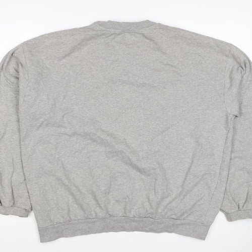 Pull&Bear Women’s Grey M NYC Graphic Fleece Crew Neck Sweatshirt
