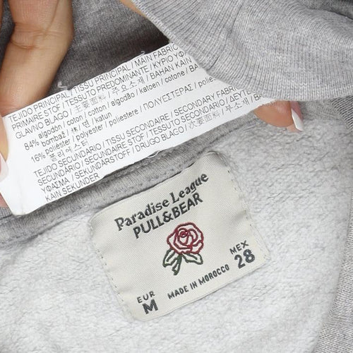 Pull&Bear Women’s Grey M NYC Graphic Fleece Crew Neck Sweatshirt