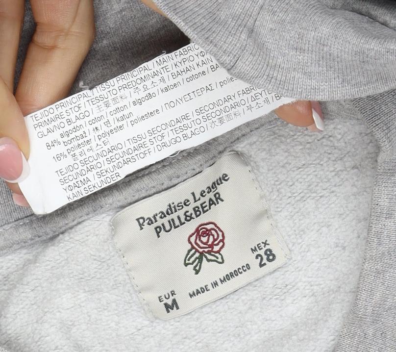 Pull&Bear Women’s Grey M NYC Graphic Fleece Crew Neck Sweatshirt