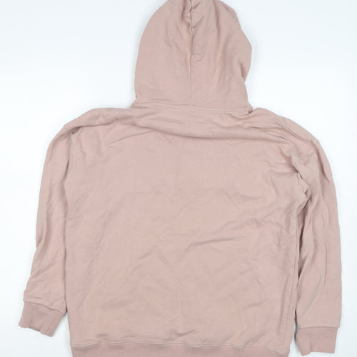 Celine Women’s Pink M Logo Pullover Hoodie Cotton Drawstring