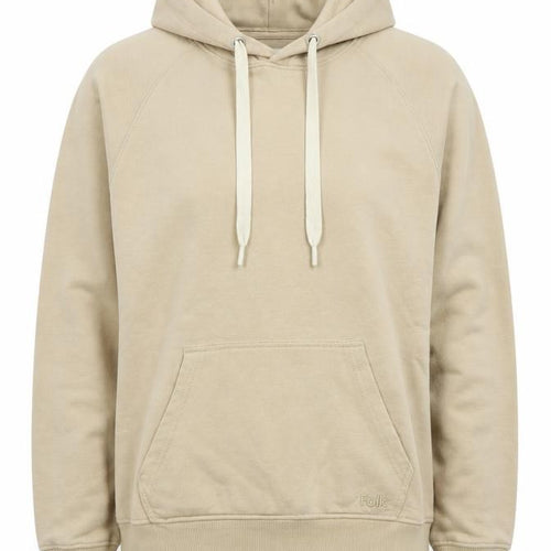 Folk Women’s Beige Size 12 Pullover Hoodie Cotton Blend Logo