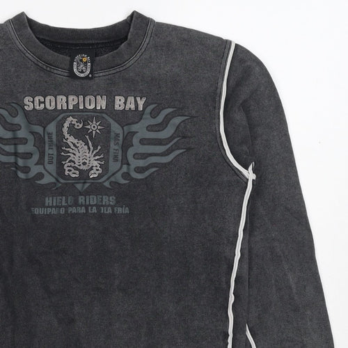 Scorpion Bay Boys Grey M Pullover Graphic Sweatshirt Long Sleeve