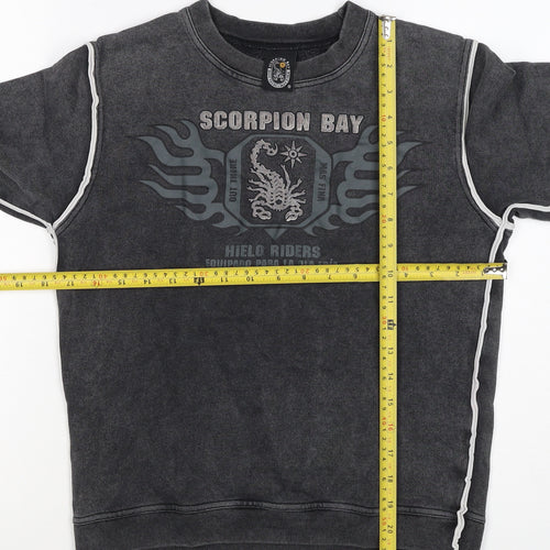 Scorpion Bay Boys Grey M Pullover Graphic Sweatshirt Long Sleeve