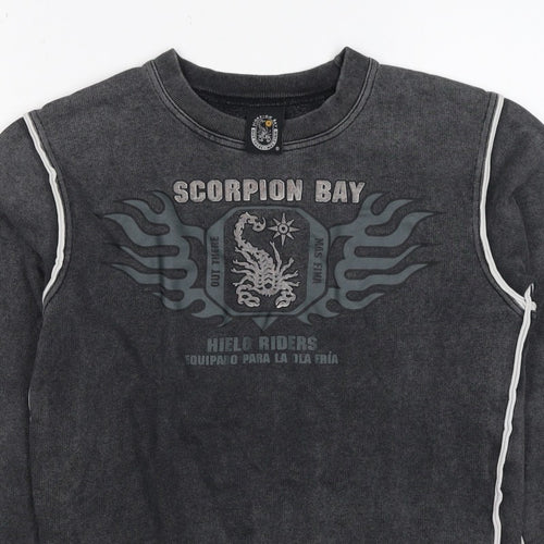 Scorpion Bay Boys Grey M Pullover Graphic Sweatshirt Long Sleeve