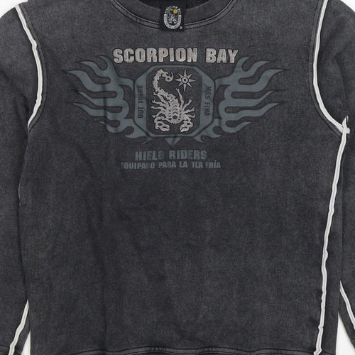 Scorpion Bay Boys Grey M Pullover Graphic Sweatshirt Long Sleeve