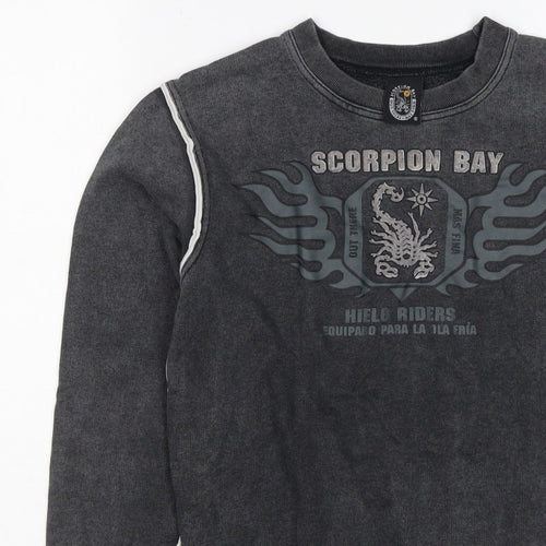 Scorpion Bay Boys Grey M Pullover Graphic Sweatshirt Long Sleeve