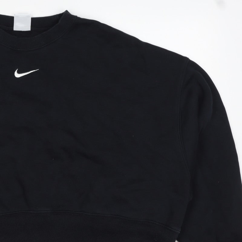 Additional view of Nike Women Black S Pullover Sweatshirt Crew Neck Logo Long Sleeve