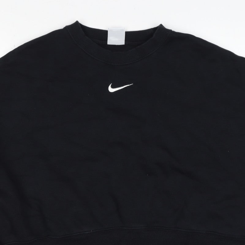 Additional view of Nike Women Black S Pullover Sweatshirt Crew Neck Logo Long Sleeve