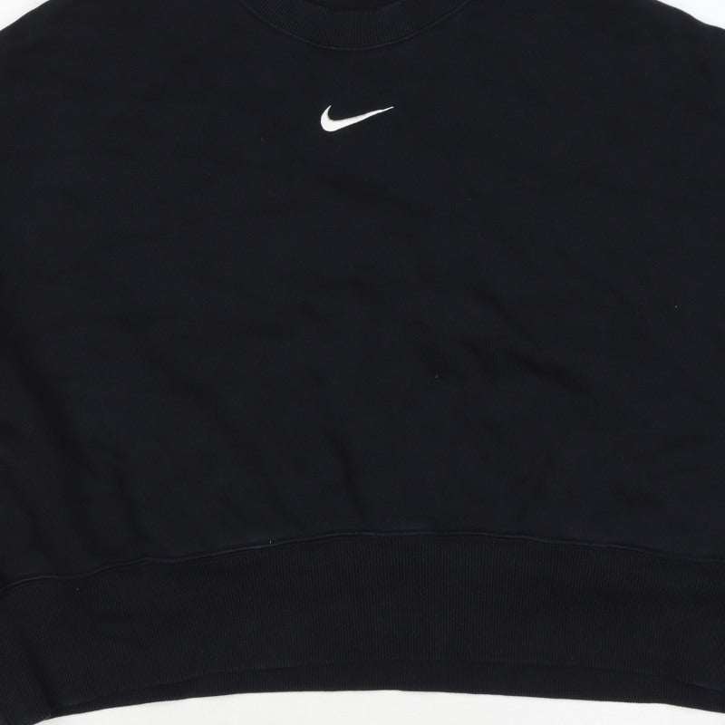Additional view of Nike Women Black S Pullover Sweatshirt Crew Neck Logo Long Sleeve