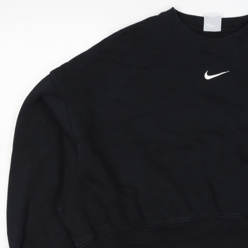Additional view of Nike Women Black S Pullover Sweatshirt Crew Neck Logo Long Sleeve