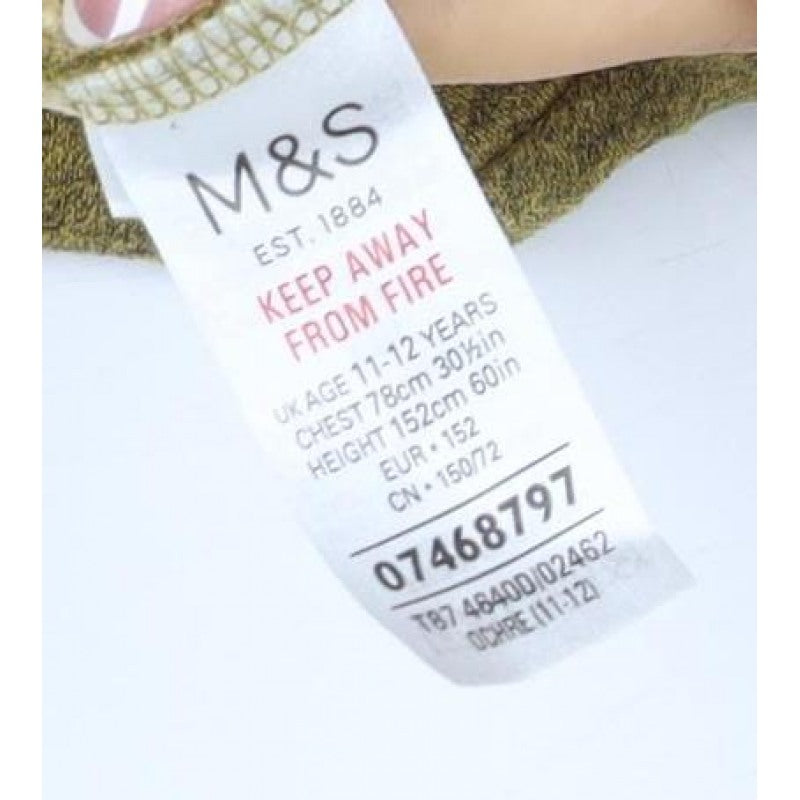 Additional view of M&S boys’ green 7-8 years pullover hoodie logo print pockets