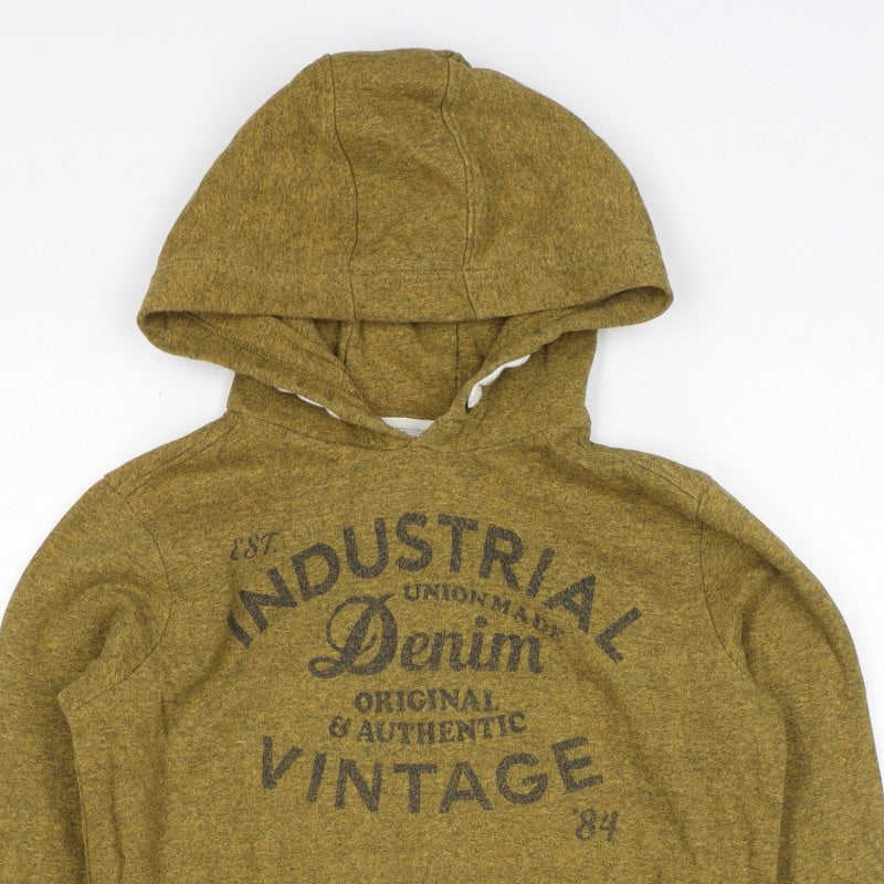 Additional view of M&S boys’ green 7-8 years pullover hoodie logo print pockets