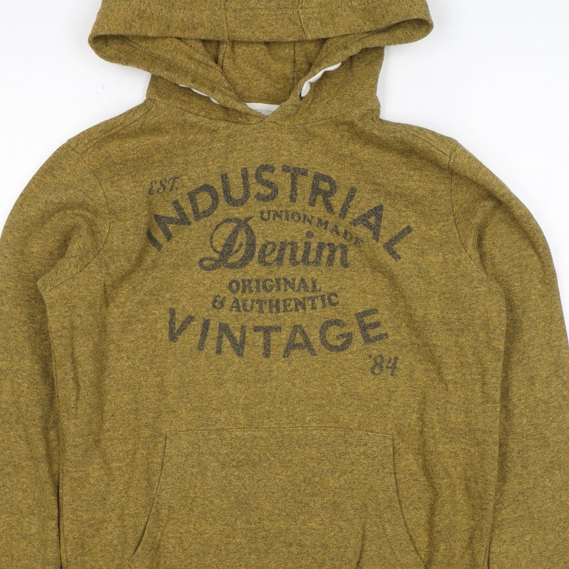Additional view of M&S boys’ green 7-8 years pullover hoodie logo print pockets