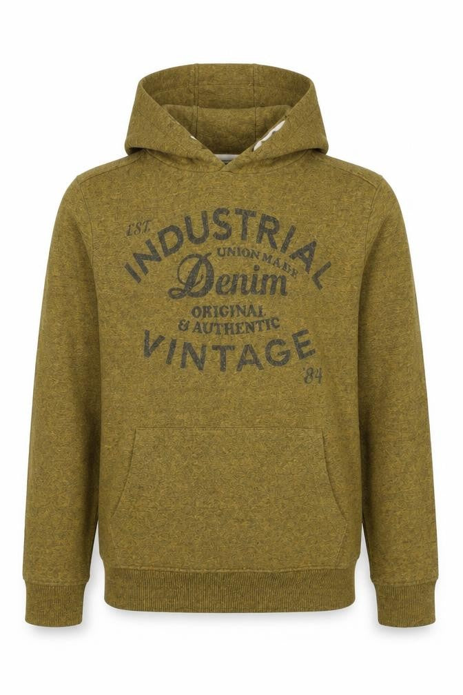 M&S Boys Green 7-8 Years Pullover Hoodie Logo Print Pockets