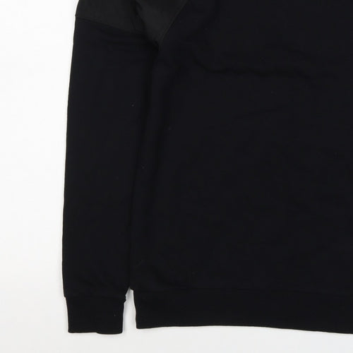 Outfitters Men’s Black M Crew Neck Pullover Sweatshirt Contrast Sleeves