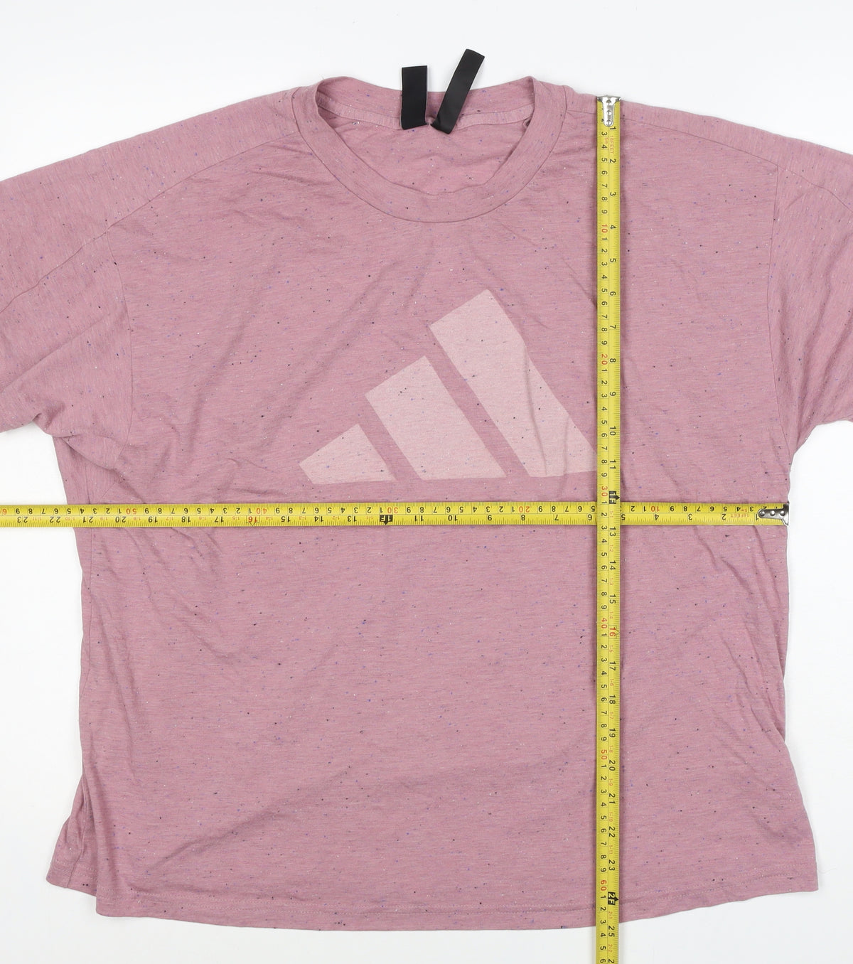 adidas Women Pink UK 20 Speckled Logo Raglan Jersey T-Shirt