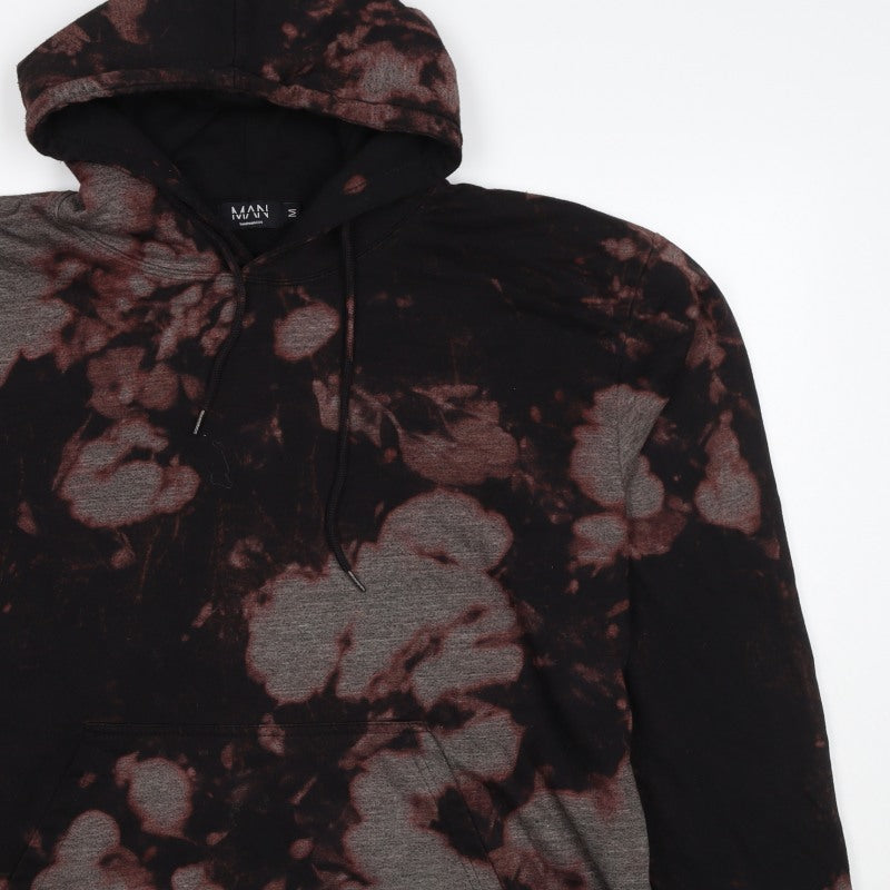 Additional view of boohooMAN Men’s Multicoloured Tie Dye Pullover Hoodie M Gothic