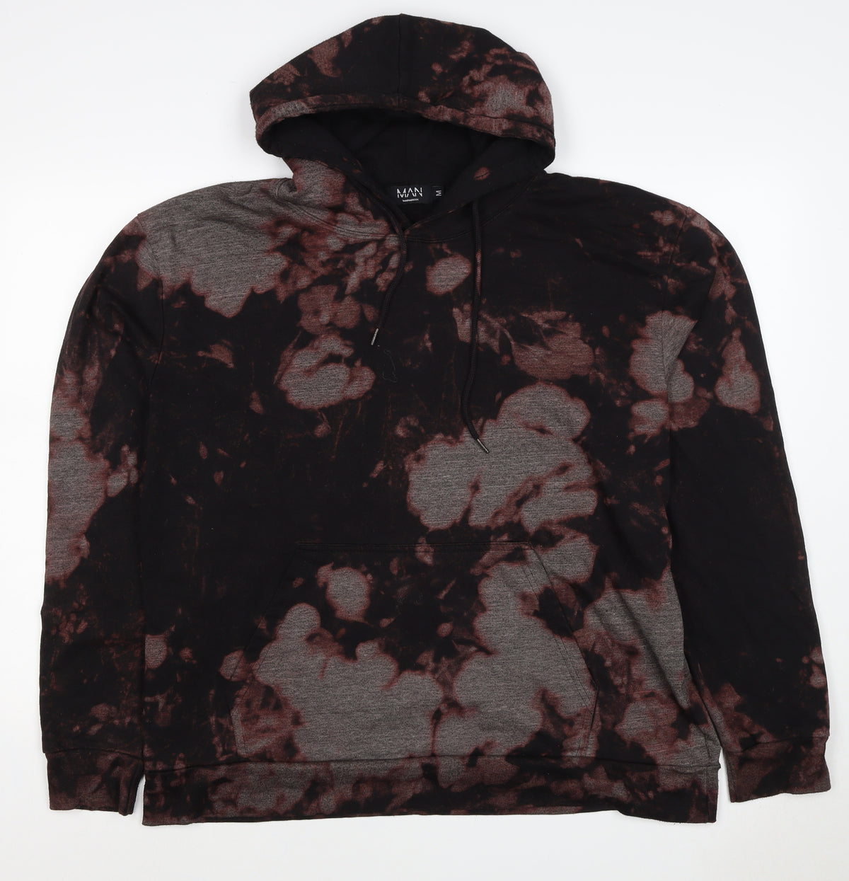 Back view of boohooMAN Men’s Multicoloured Tie Dye Pullover Hoodie M Gothic
