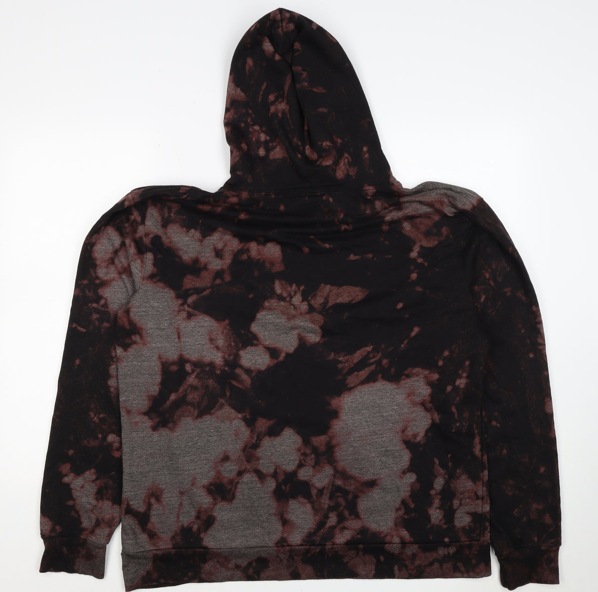 Close-up detail of boohooMAN Men’s Multicoloured Tie Dye Pullover Hoodie M Gothic